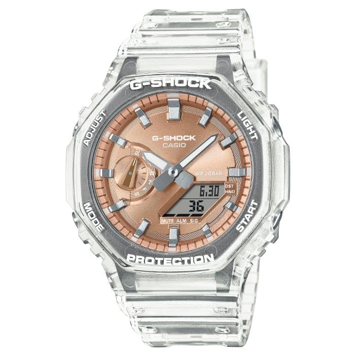 

Casio G-SHOCK GA-2100BM-7A5 Analog Digital Watch Clear Rose Gold Skeleton 2100 Series