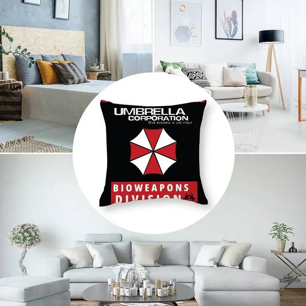 Horro R-Resident E-Evil Pillow Case Short Plush Double-sided Print Square Throw Pillow Covers Sofa Home Cushion Decor