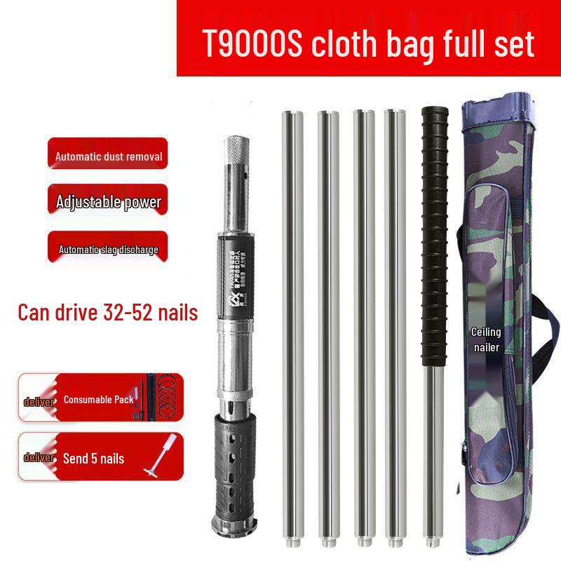 Multi-Function Silent Nail Gun for Woodworking and Cement with Adjustable Settings