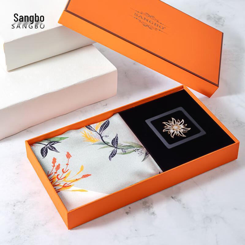 SANGBO Mulberry Silk Scarf & Eye Mask Gift Set