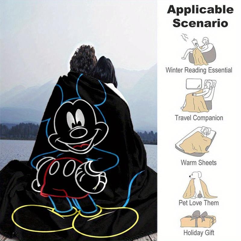 1pc, Cozy Mickey Mouse Home Decor Blanket: A Perfect Gift for Your Bedroom, Living Room, or Travel, Flannel Throw Blanket, Ideal for Couches, Outdoor