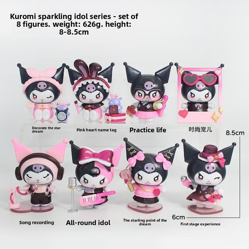 Sanrio Kuromi Figure Collectible Pvc Toy With Cute Desk Decor For Fans
