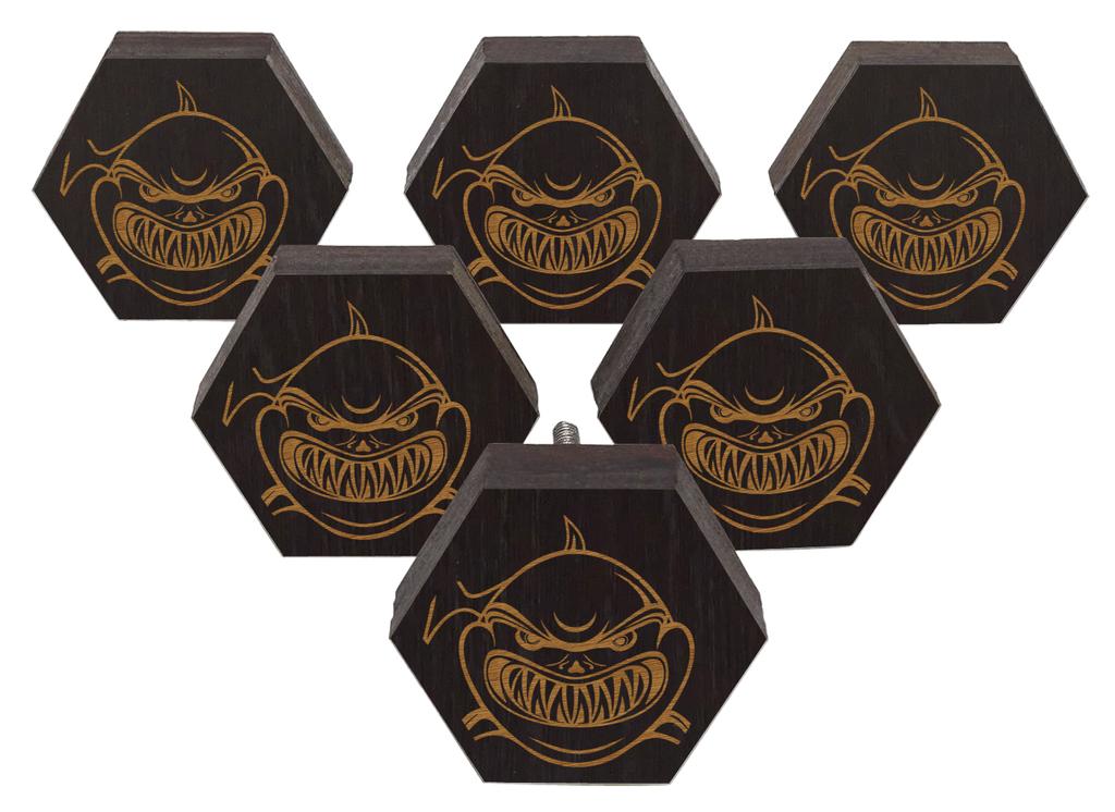 IBA Indianbeautifulart Braun Gravierte Knöpfe Holz Kleiderschrank Knöpfe Schrank Schubladengriff 10