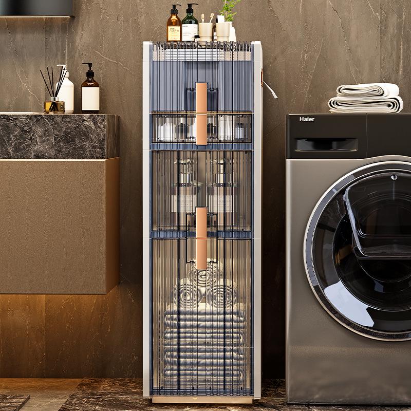 Multi-layer Bathroom Floor Storage Rack - No-Installation Trolley Cabinet