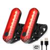 2pcs Rear Bike Tail Light USB Rechargeable Ultra Bright Taillights Fit On Bicycle Easy To Install for Cycling Safety Bicycle Light