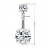 Sexy Belly Navel Piercing Stainless Steel  Heart Belly Button Ring For Women Girls Belly Piercing Ring Body Jewelry