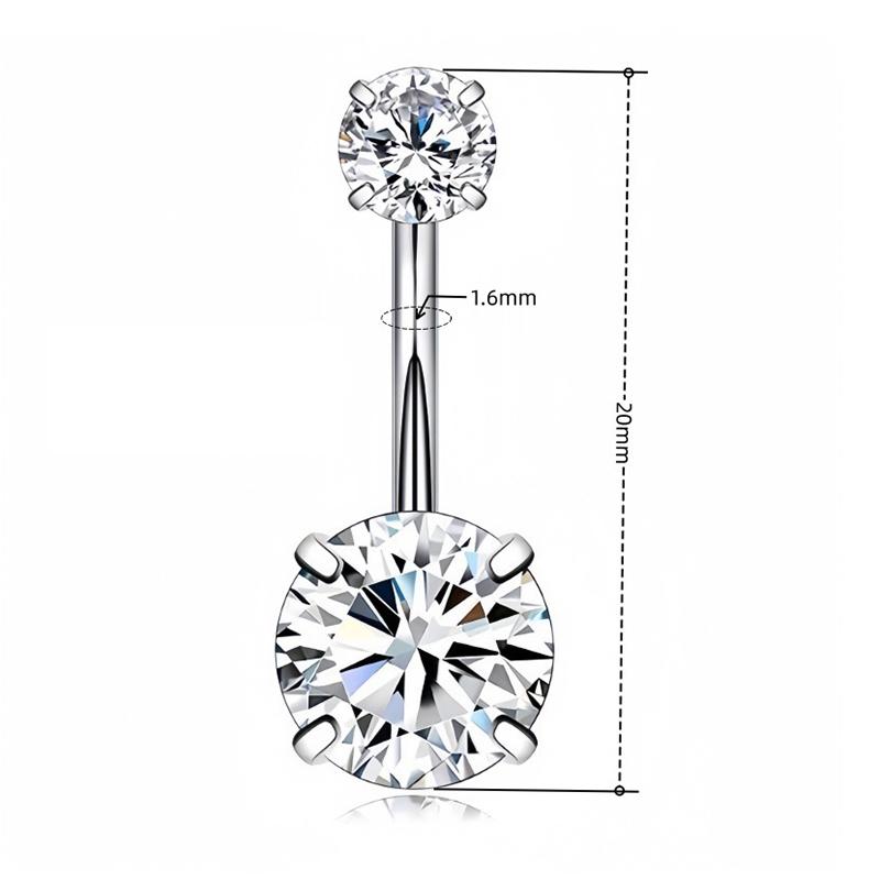 Sexy Belly Navel Piercing Stainless Steel  Heart Belly Button Ring For Women Girls Belly Piercing Ring Body Jewelry
