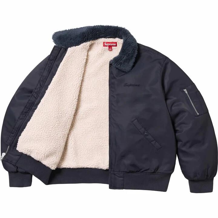 Supreme AOI Nylon Bomber Jacket Navy
