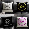 Lightning FFragment DesignS Cushion Cover Natural Linen Organic Fabric DoubleSided Printing Sofa Home Decor Gift Pillow Case