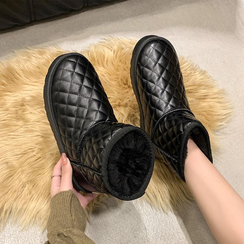 Fashion Winter Waterproof Snow Boots for Women Fleece-lined Chunky Woman Shoes Hot Comfortable and Elegant Lamb Y2k Booties On Promotion