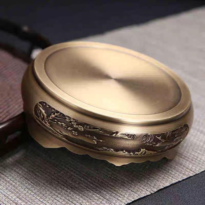 Jinlian Räuchergefäß aus Messing mit flachem Boden für den Heim- und Innenbereich