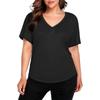 V Neck T Shirts for Women Casual Short Sleeve Shirts for Women Comfortable Spring Tops for Women Loose Fit Summer Tops for Women