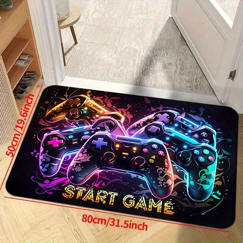 1pc, Living Room Carpet, Game Console Pattern Game Carpet, 1.2Cm Thick Sponge Carpet, Gaming Player Carpet for Esports Room, Anti Slip Washa 50x 80cm