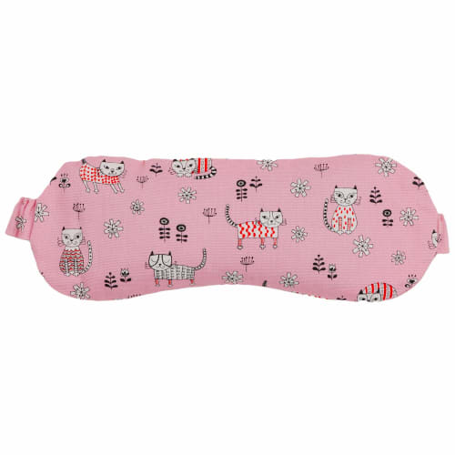 

Koji Company Eye Mask, Azuki Bean Eye Pillow, Hot Cat Design, Made in Japan, Pink, 187402