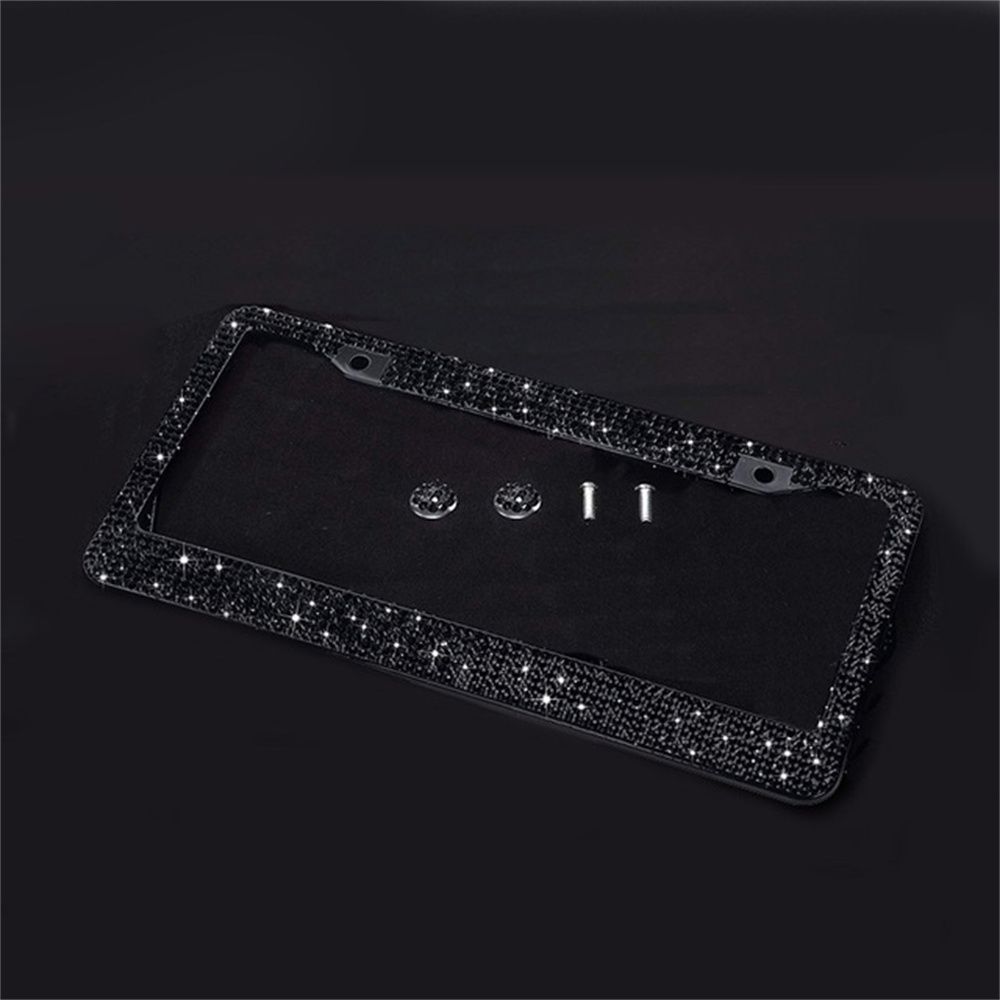 Crystal Stainless Steel Car Frame Plate Bling License Plate License Plate Frame For USA Truck