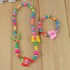 TopHanqi Girls Zircon Sets Cute Animal Butterfly Wood Beads Necklace Bracelet Set For Kids Children Girls Birthday Party Gift