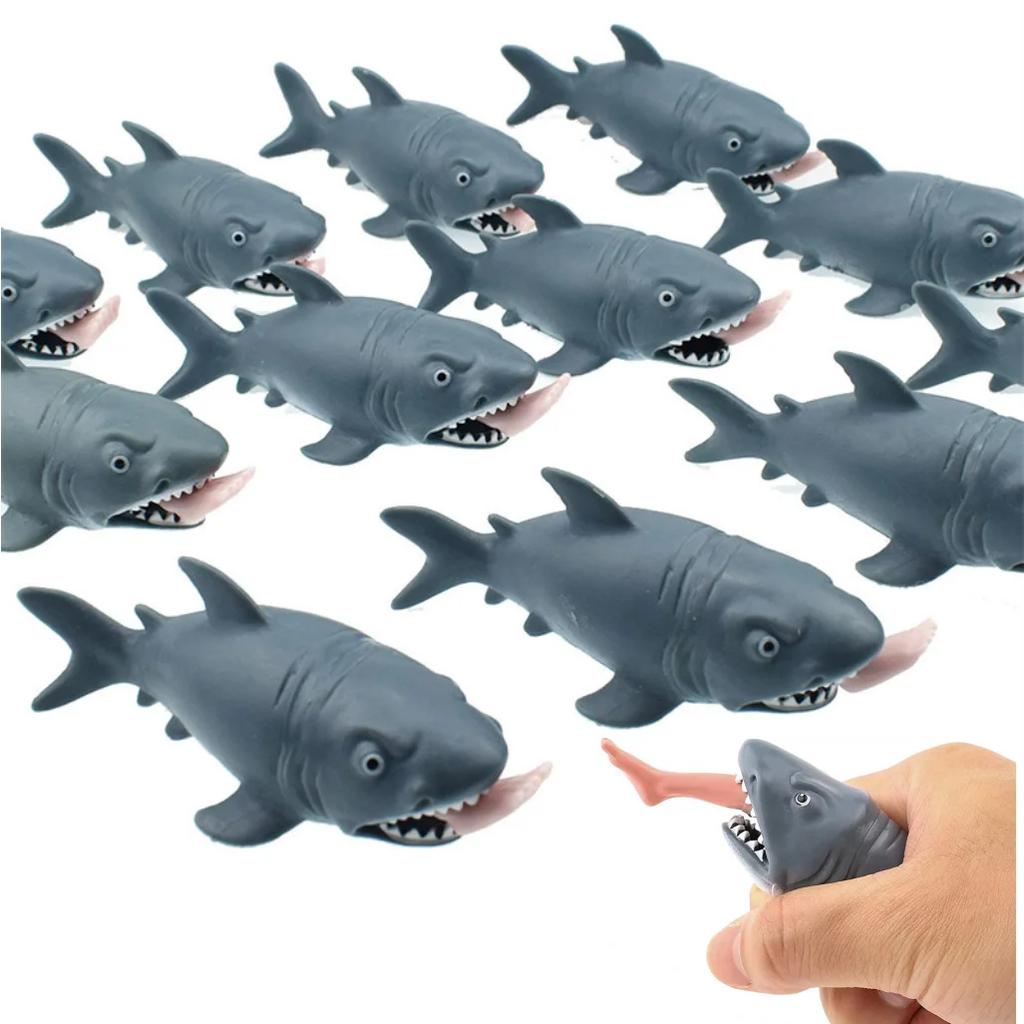 Funny Man Eating Shark Squeezing Novel and Interesting Toys Scary Animals Pranks Humor Easy Stress Relief Stress Resistant Toys