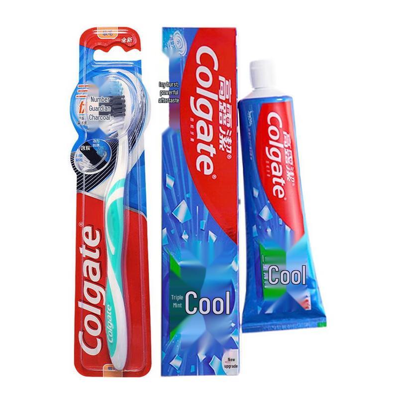 Colgate Oral Care Set: Toothbrush & Ice Mint Toothpaste