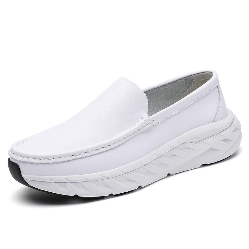 

Nurse shoes men s new summer white soft sole extra large size white shoes one pedal medical work shoes men s 38 білий