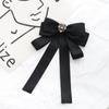 Shirt Bow Brooch Tie Women'S Black College Student School Uniform Graduation Temperament Collar Pin