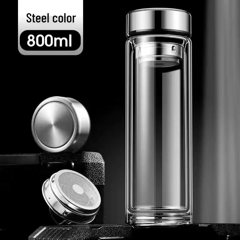 SX Portable High Borosilicate Double-Layer Tea Infuser Cup