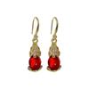 925 Retro Pixiu Alloy Earrings: Elegant Red Dangle Ear Studs for Women