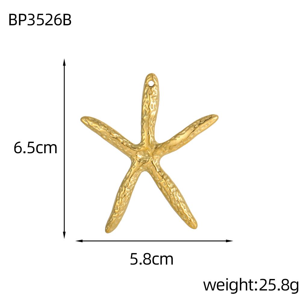CARLIDANA New Design Non Tarnish Beach Charm Stainless Steel Dolphin Gold Color Starfish Fish Oil Drop Charms for Jewelry Making