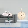 Resin Swan Sculptures And Wood Wall Clock Minimalist Modern Nordic Decorative Ornament for Bedroom