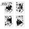 Living Room Wall Murals Halloween Static Sticker, with Witch/Ghost/Castle/Bat Horror Silhouette Patterns, Durable PVC Theme Home Decor Decals,