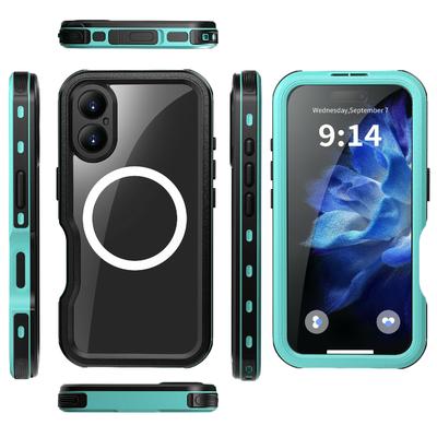 REDPEPPER D-UP Series For iPhone 16 Case IP68 Waterproof Clear Back Panel Phone Cover Compatible with MagSafe