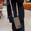 Cute Heart Crossbody Lanyard Liquid Silicone Soft Case For iPhone 17 16 15 Pro Max 14 13 12 11 XR 8 Plus Necklace Strap Cover