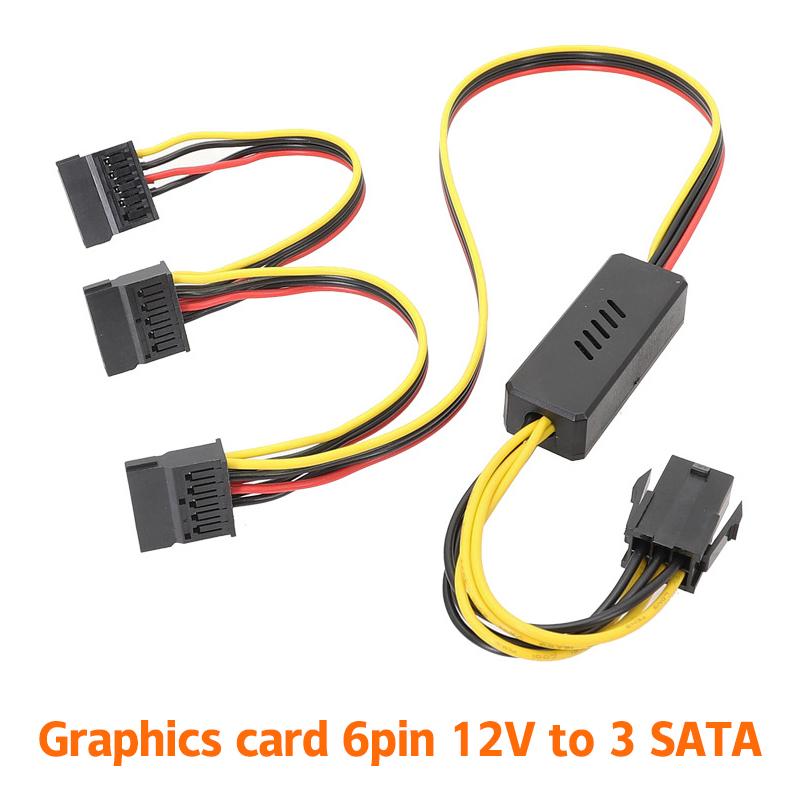 8Pin/6Pin zu Sata Festplatten Netzteil Adapter Anschlusskabel 12V zu 4Pin Molex HDD Stromversorgungskabel