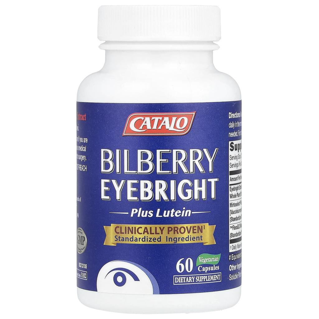 CATALO, Bilberry Eye Bright Plus Lutein, 60 Veggie Capsules