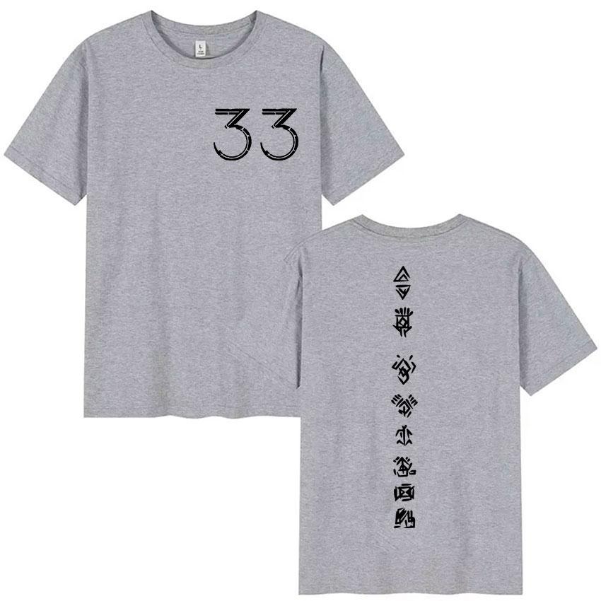 Clair Obscur Expedition 33 T Shirt Men Women Vintage Fashion Cotton Short Sleeve Tshirts Hot Game Fans Gamer Clothing Tshirt