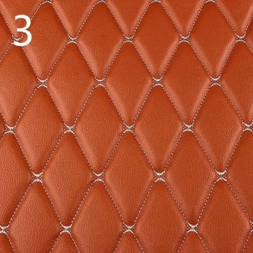 Thick Quilted Faux Leather Fabric Embroidery Upholstery Fabric Car Roof Bedside Leather Door Sponge Trim Decoration