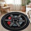 1pc Large Round Carpet Cartoon Design Red Accents Non-Slip Home Decor Perfect for Living Room Bedroom Office Multiple Sizes