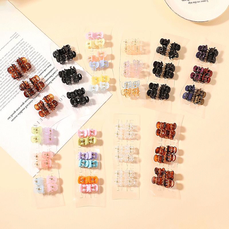 12 szt./partia Klipsy do włosów dla kobiet Klips szponowy Elegancki Kolorowy 1,5 cm Mały Szpon do włosów Dziewczynki Krab do włosów Spinki Akcesoria do włosów