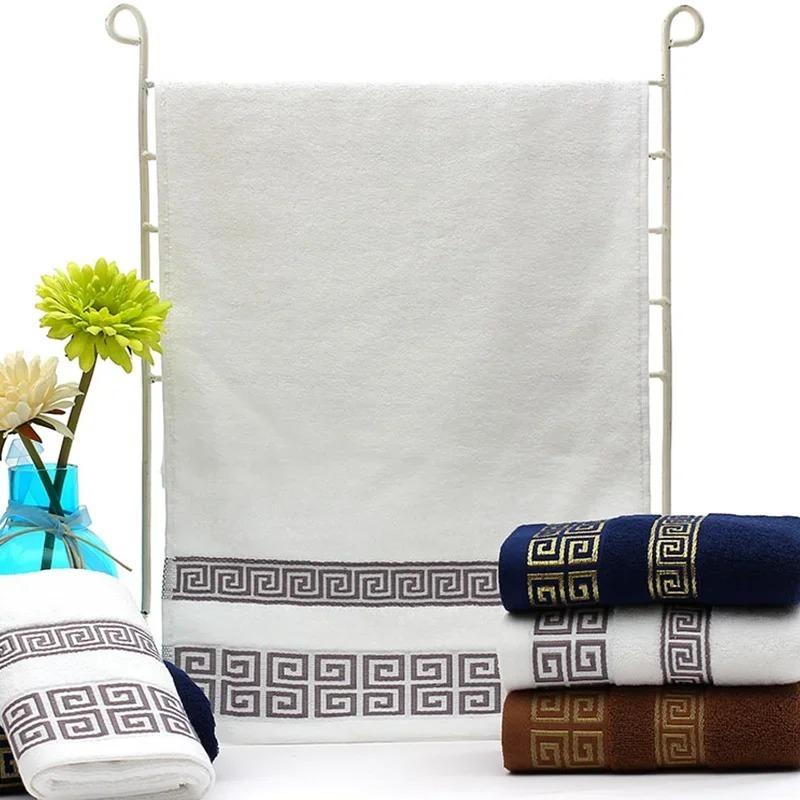 100% Cotton Luxury  Soft  Embroidered  Beach Towel  Super Absorbent Bath Towel For Adults Quick Dry Bathroom Towel Bath Towels