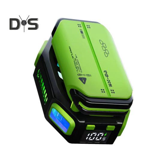 

Магнитный охладитель для телефона с аккумулятором, 7 уровней регулировки, цифровой дисплей, полупроводниковый вентилятор для охлаждения мобильного телефона, RGB-радиатор, радиатор зелёный