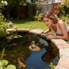 Fish Tank Decor Cute Kitten Fishing Resin Statue Aquarium Decoration For Garden Pond Home Office Landscaping Outdoor Aquatic