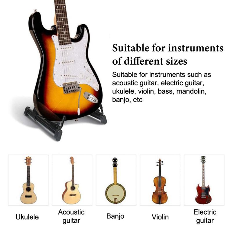 Guitar Stand Folding A Frame Floor Universal Abs For Acoustic Classical Electric Bass Guitars Banjo Ukulele Portable