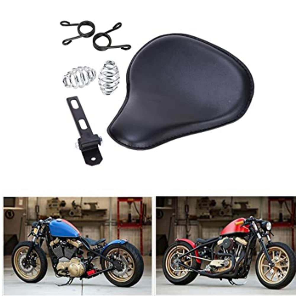 YIBO Honda Motorcycle Vintage Seat with Synthetic Spring and Shock Absorption Leather, Bracket,