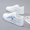 2025Fashion Women White Skateboard Shoes Summer Casual Sport Running Shoes Outdoor Breathable Lace-up Metal Decoration Flat Shoe