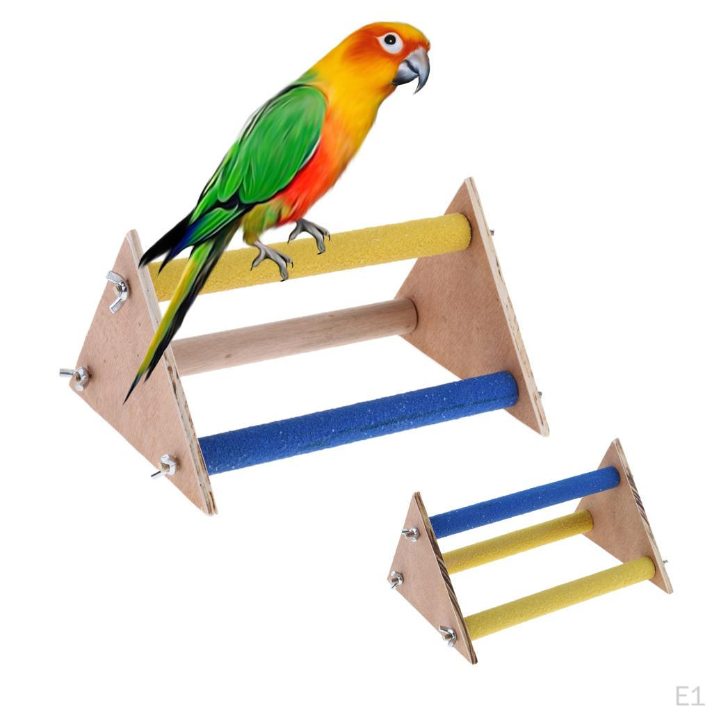 Parrot Bird Perch Stand toys Gym Wooden Activity Table Playstand