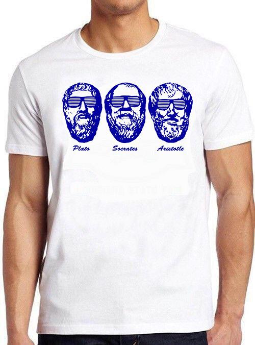 Socrates Plato Aristotle Philosophers Geek Funny 80s Vintage Gift T Shirt 4095 S