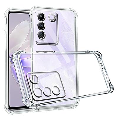 Nárazuvzdorné pouzdro na telefon pro Vivo V27e V25e V23e V21e V29e V29 V27 V25 V23 V21 V20 Pro Transparentní silikonový měkký zadní kryt TPU