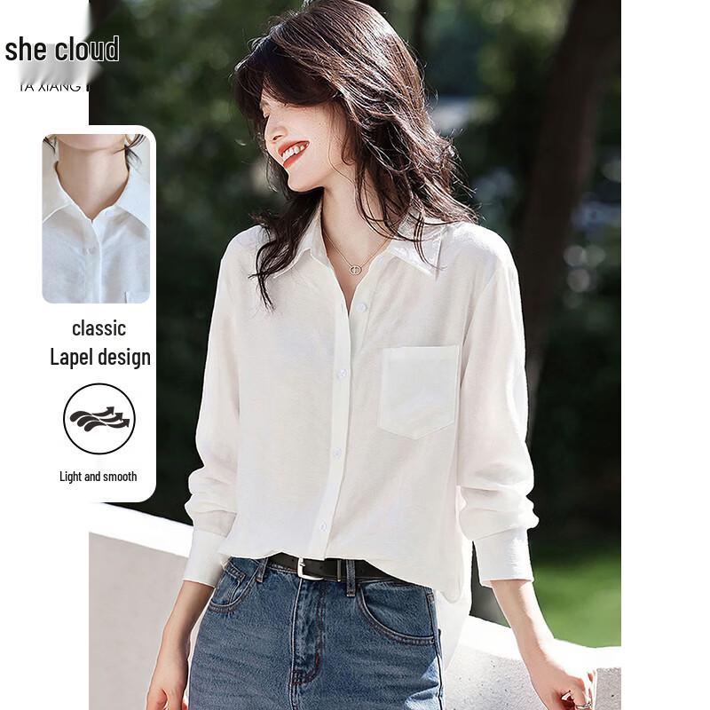 Women s Pleated Long-Sleeve Shirt L