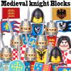 Medieval Military Knight Soldier Figures Building Blocks Ancient Lion Castle Army Guard Infantry Shield Flag Weapons Bricks Toys