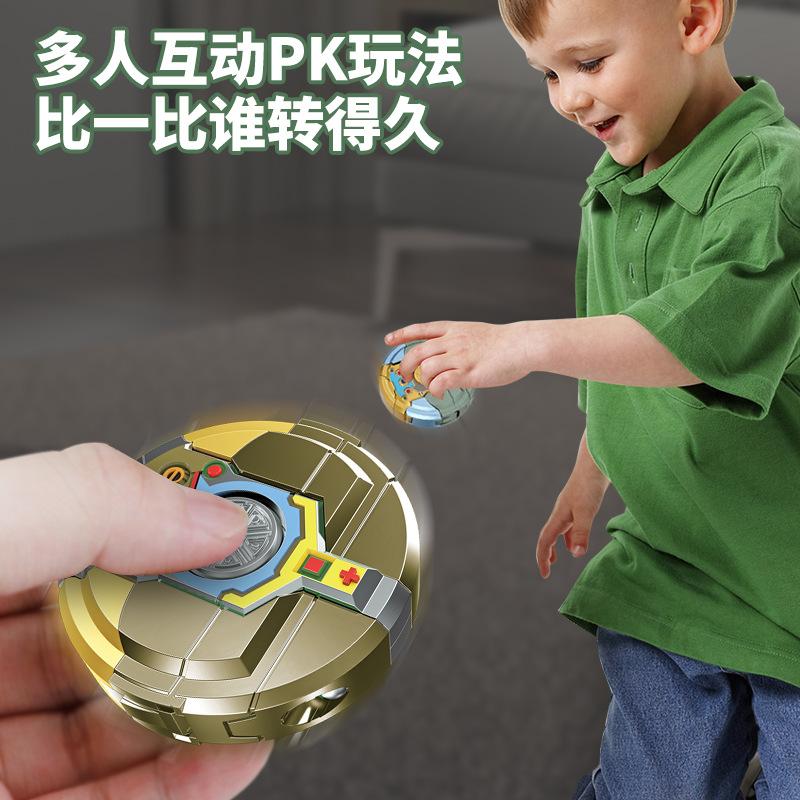Transformable Robot Fidget Spinner Toy - Rotating Mechanical Finger Spinner for Children, Stress Relief Gadget