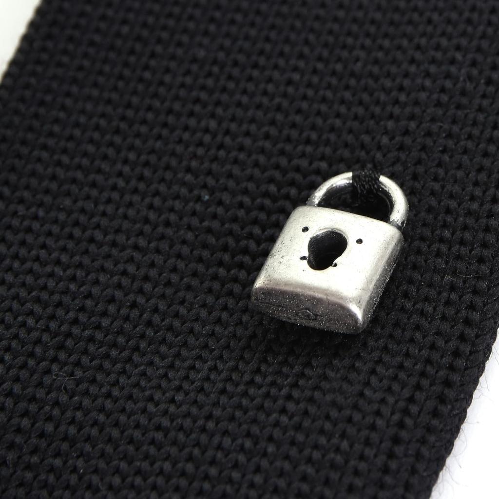 [RACHEL] Rachel Knit Tie, Narrow Tie, Slim Tie, Washable, Square End, with One-Point Charm (Pattern A)
